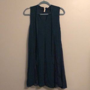 Shift dress with lace